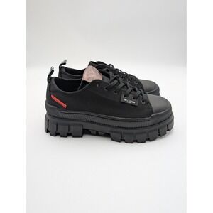Palladium Shoes Womens Size 9.5 Black Platform‎ Lug Sole Sneaker 97243-010-M